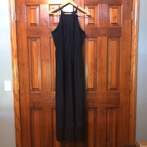 *3/$15* AUW Navy Blue Lace Overlay Maxi Dress 6